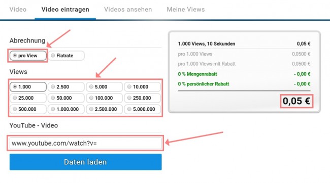 Screenshot Godl.de, Video Views